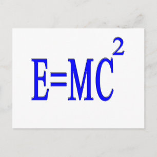 E=MC 2 (blau) Postkarte