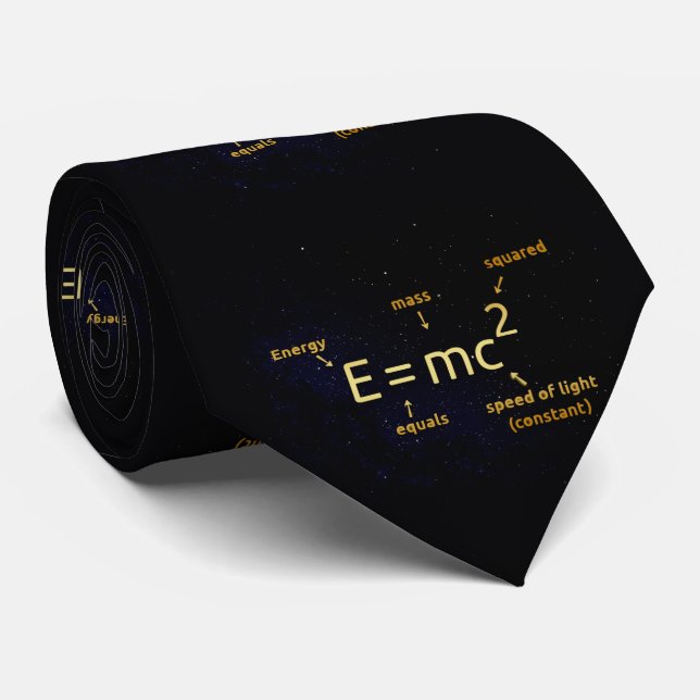 E=mc ², Masse-Energie Gleichwertigkeit Krawatte (Gerollt)