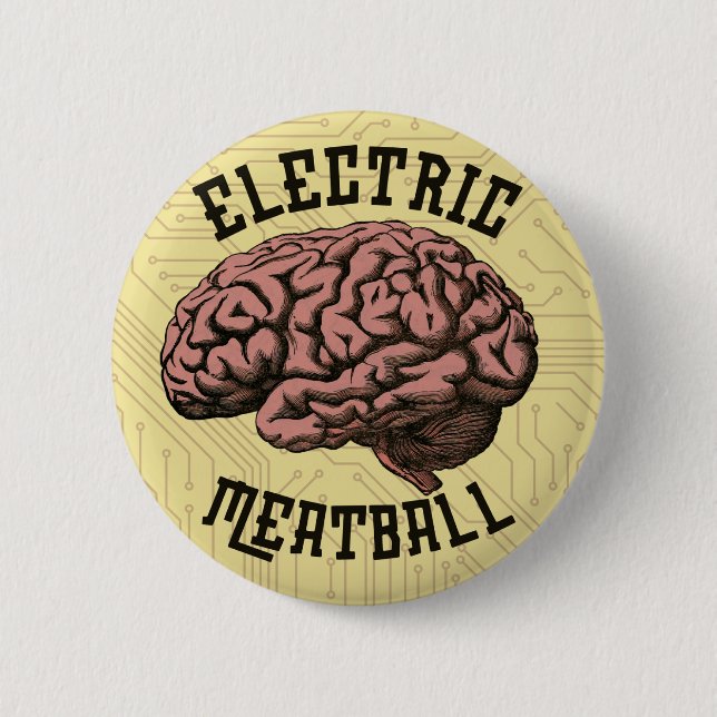 E-Meatball-Aufkleber Button (Vorderseite)