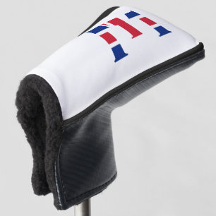 E Monogram überlagert sich auf der Flagge der Unio Golf Headcover