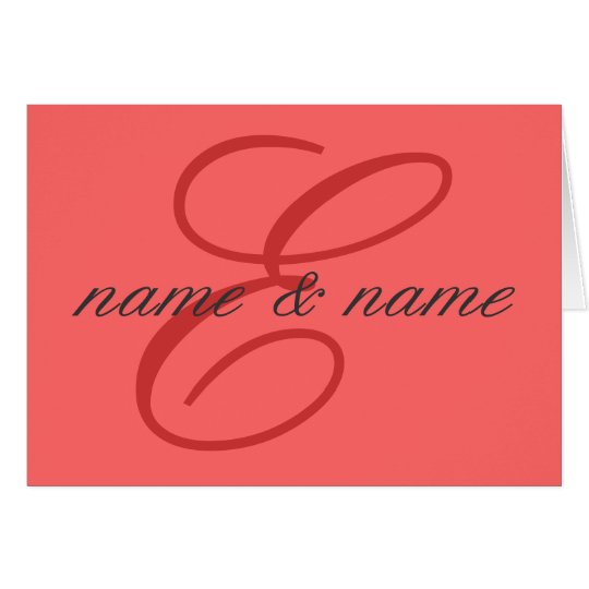 "E-" Monogramm-Anmerkungskarte - personifizieren Karte