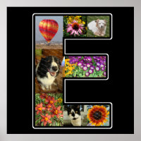 E Monogramm Erstellen Sie Ihre eigene 8-Collage Sc