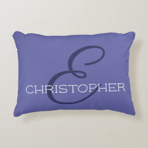E Personalisiert Name Blue Trendy Dekokissen