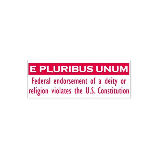 E PLURIBUS UNUM Briefmarke - rot/klein Permastempel (Design)