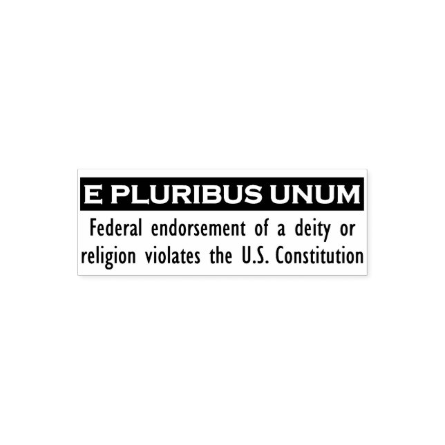 E PLURIBUS UNUM Briefmarke - Schwarz/Klein Permastempel (Design)