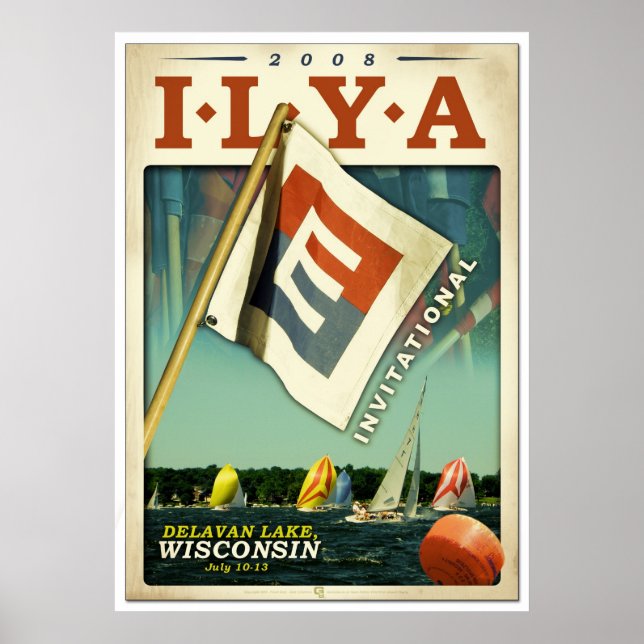 E Race 2008 'aged' print Poster (Vorne)