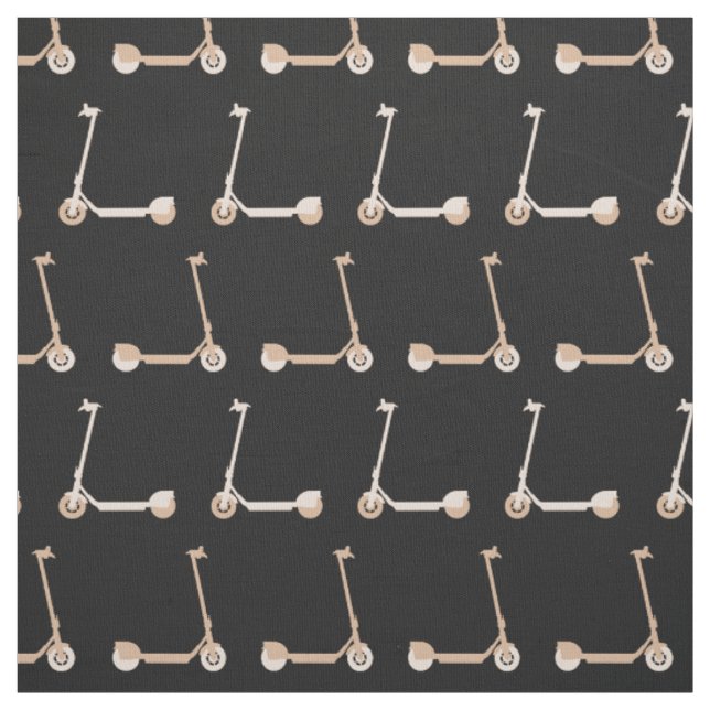 E-Scooter Gemusterte Creme und Black Stoff (Muster)