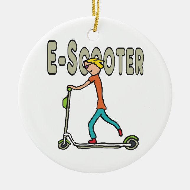 E-Scooter Keramik Ornament (Vorne)