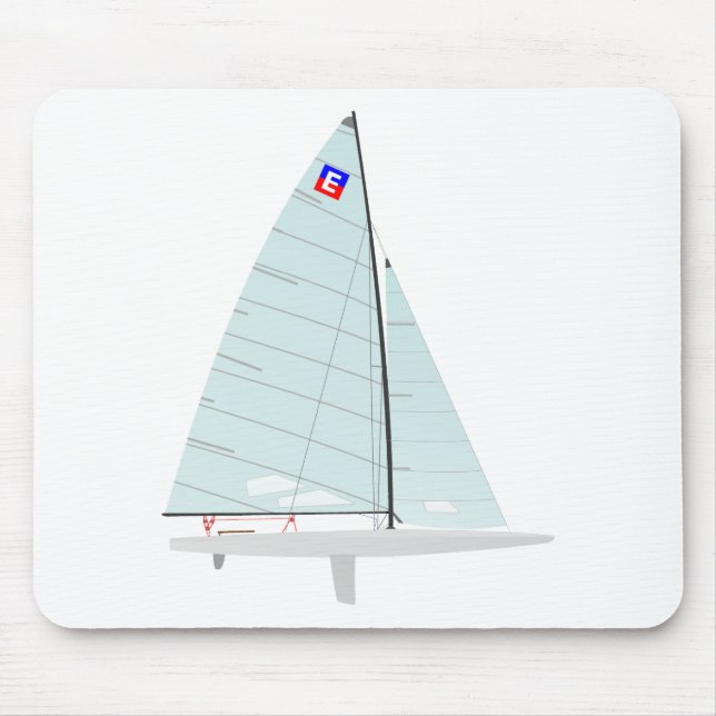 E-Scow, der   Segelboot onedesign Klasse läuft Mousepad (Vorne)