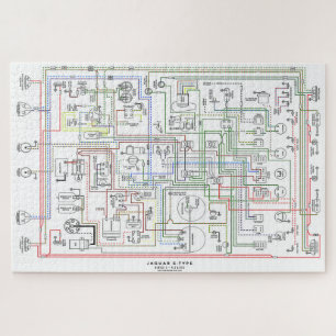 E Typ Jag, Drahtdiagramm.