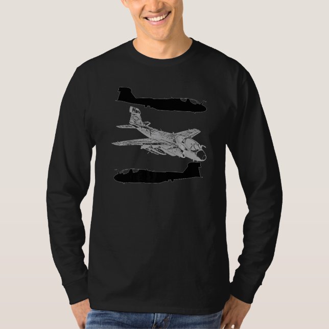 EA 6b Prowler Electronic Jamming Attack Aircraft T-Shirt (Vorderseite)