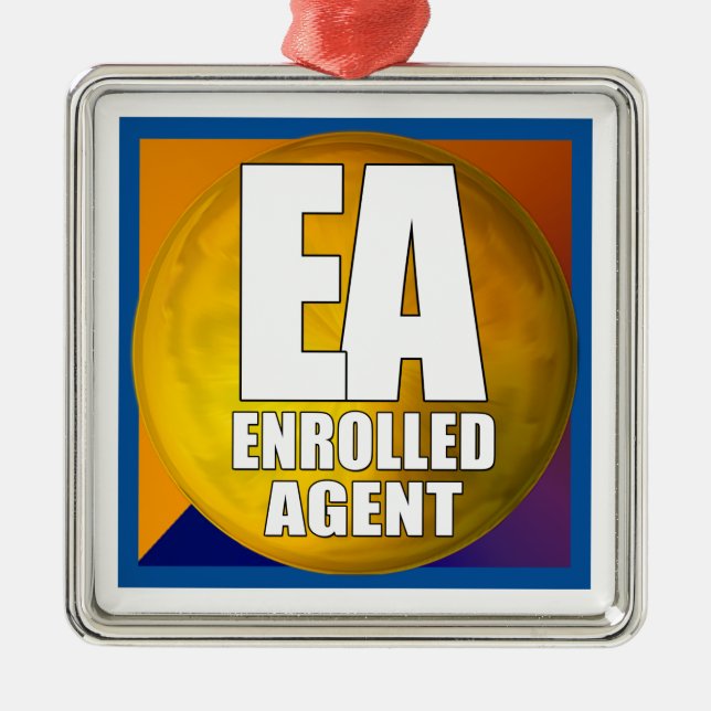 EA LOGO ENROLLED AGENT SILBERNES ORNAMENT (Vorne)