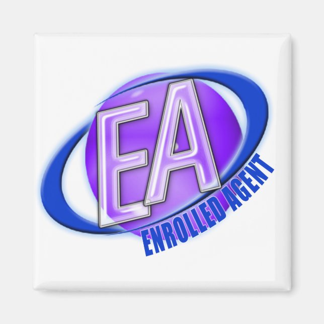 EA ORB SWOOSH LOGO - ENROLLED AGENT MAGNET (Vorne)