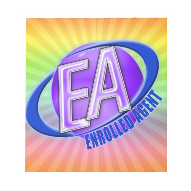 EA ORB SWOOSH LOGO - ENROLLED AGENT NOTIZBLOCK (Vorderseite)