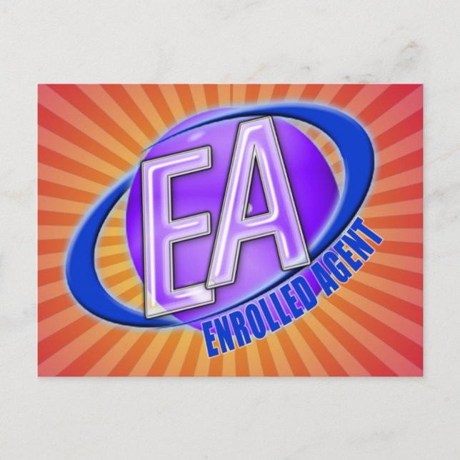 EA ORB SWOOSH LOGO - ENROLLED AGENT POSTKARTE (Vorderseite)