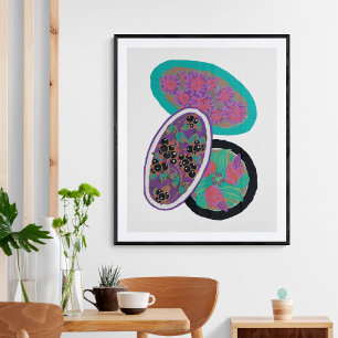 EA Séguy botanische Blume-Plakat Poster