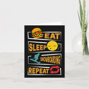 Ea T Sleep Snowboarden Wiederholung Funny Snowboar Karte