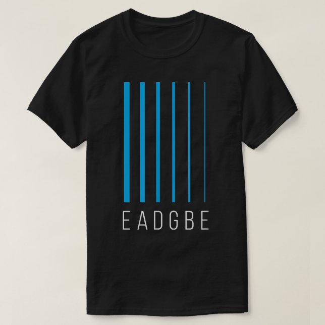 EADGBE 6 String Guitar Player & Guitarist - Cool65 T-Shirt (Design vorne)