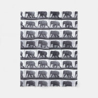 EADWEARD MUYBRIDGE: Elefant-gehende Fleecy Decke