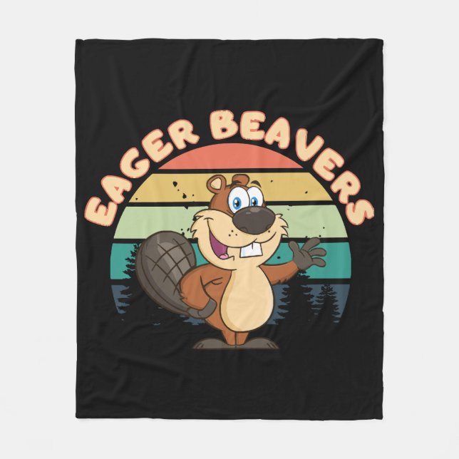 Eager Beavers Fleecedecke (Vorderseite)