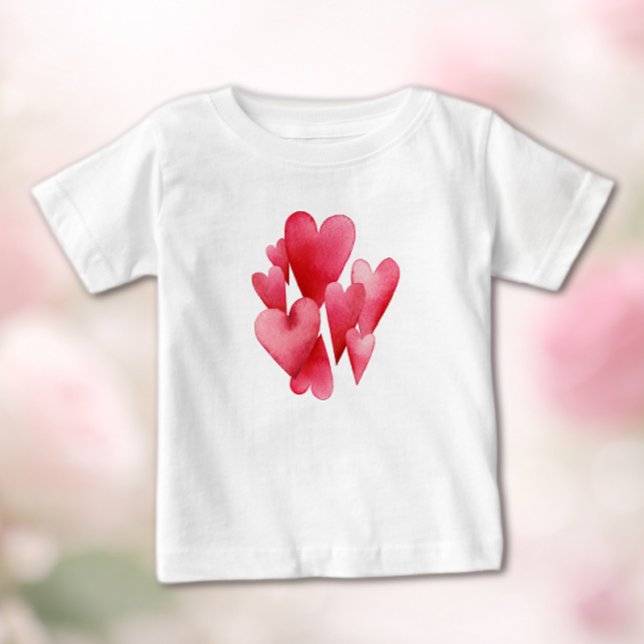 Eager Pink Hearts Baby T-shirt (Von Creator hochgeladen)