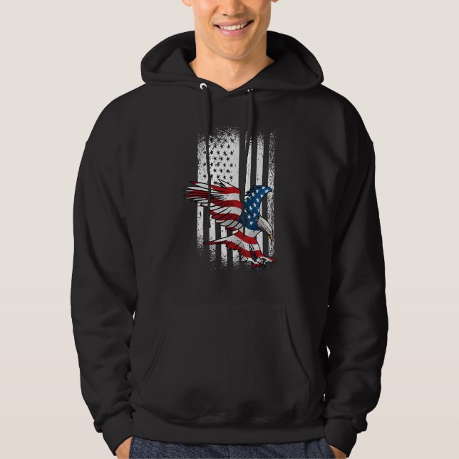 Eagle 4th Of July Independence Day Patriotic Ameri Hoodie (Vorderseite)