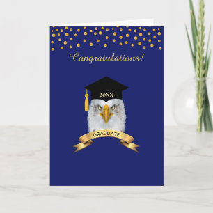 Eagle Abschluss gratulieren zu golden & blue Karte