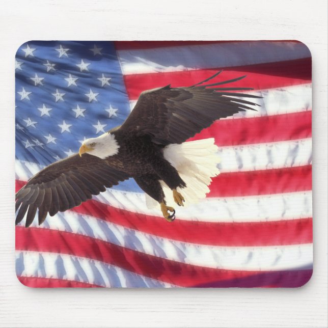 Eagle & American Flag Mouse Pad Mousepad (Vorne)
