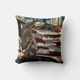 Eagle American Flag USA Staatsbürgerschaft  Kissen