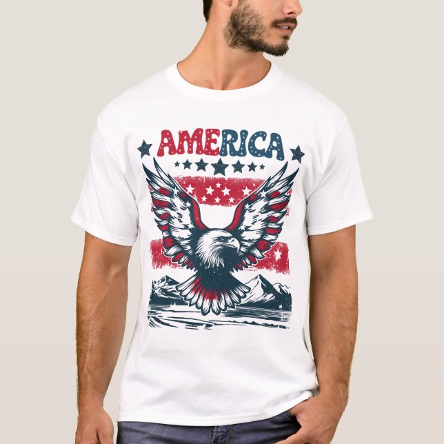 Eagle American Patriotic T-Shirt (Vorderseite)