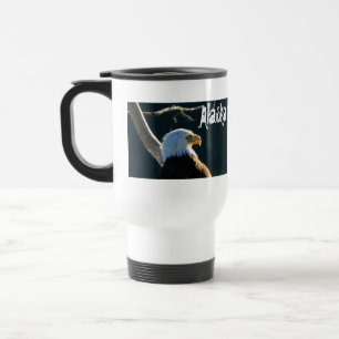Eagle an der Aufmerksamkeit; Alaska Reisebecher