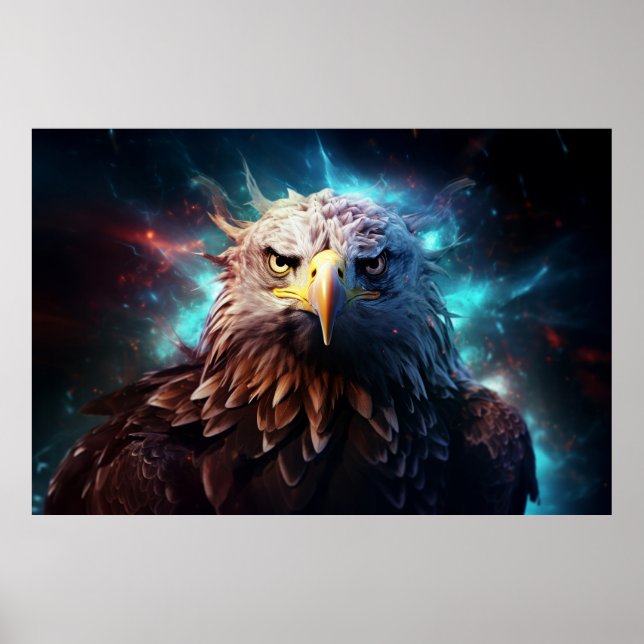 Eagle Animal Bird Majestic Wilderness Surrealist Poster (Vorne)