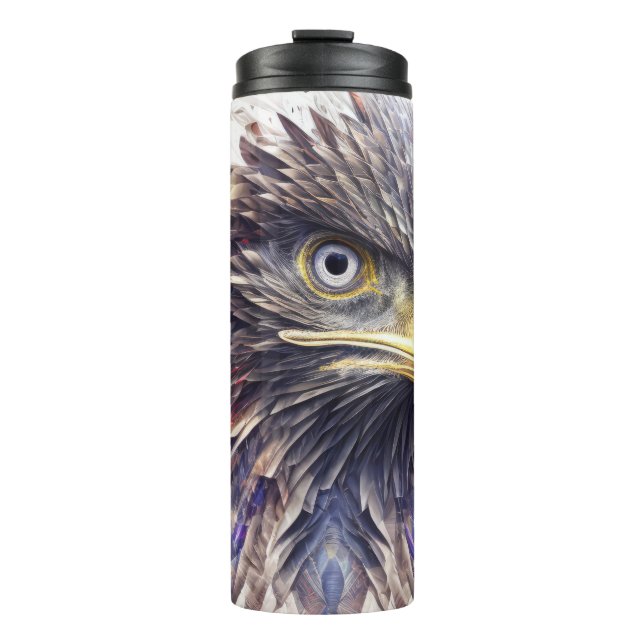 Eagle Animal Portrait Nature Wildlife Malerei Thermosbecher (Vorderseite)