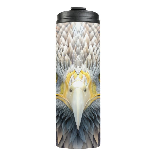 Eagle Animal Portrait Nature Wildlife Malerei Thermosbecher (Vorderseite)