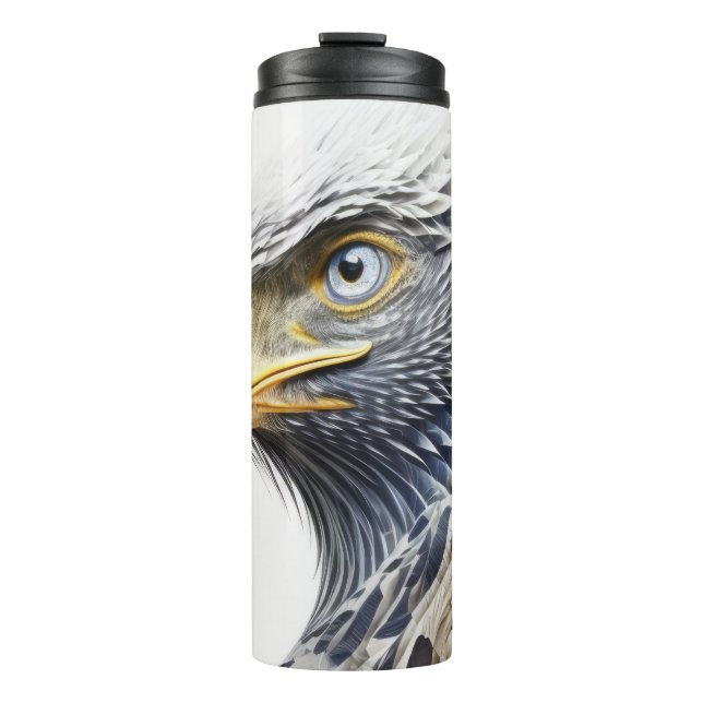 Eagle Animal Portrait Nature Wildlife Malerei Thermosbecher (Vorderseite)