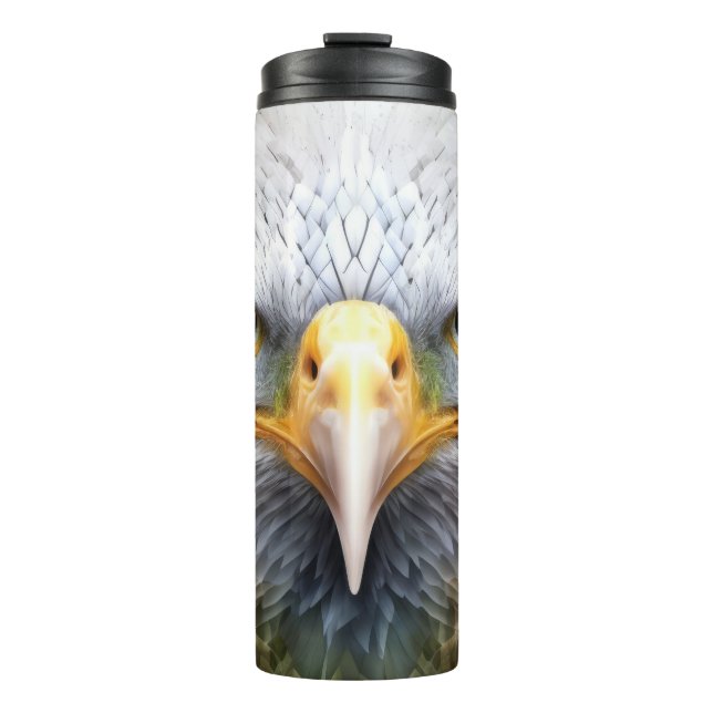 Eagle Animal Portrait Nature Wildlife Malerei Thermosbecher (Vorderseite)