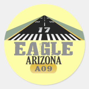 Eagle Arizona - Airport Runway Runder Aufkleber