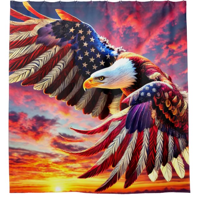 Eagle Art Duschvorhang (Vorderseite)