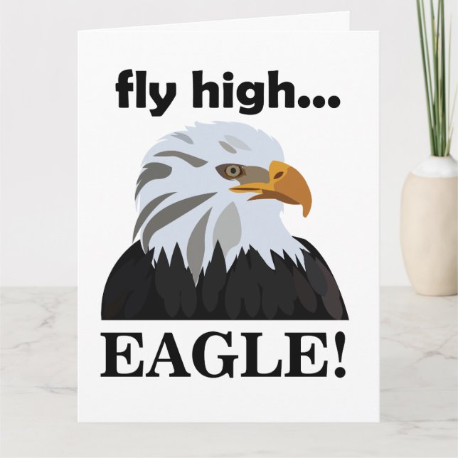Eagle Bald Eagle Fly High Eagle Karte (Vorderseite)