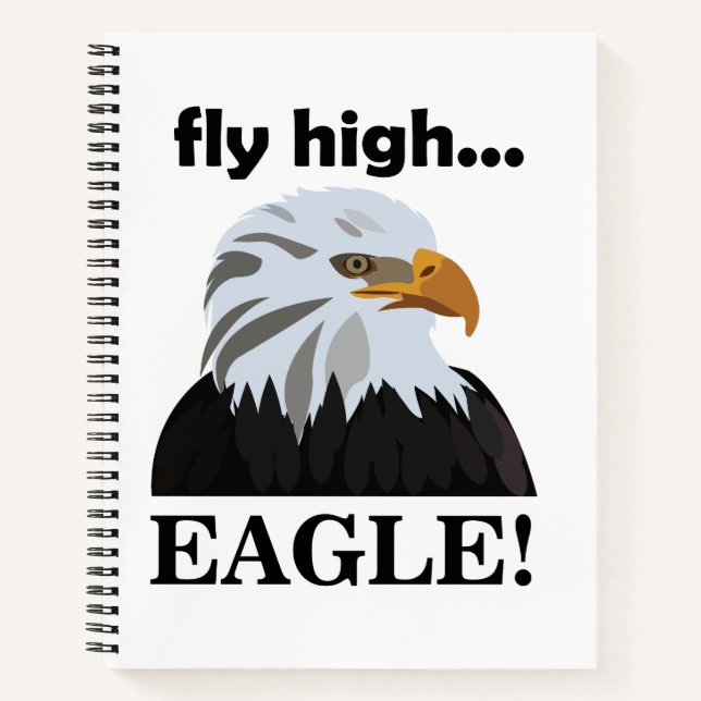 Eagle Bald Eagle Fly High Eagle Notizbuch (Vorderseite)