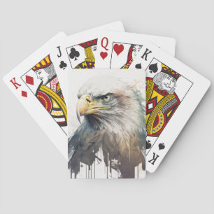 Eagle Bird Portrait Animal Painting Wildlife Free Spielkarten