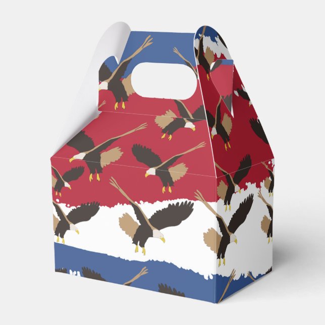 Eagle Bird USA Patriotic American Flag Geschenkschachtel (Vorderseite)