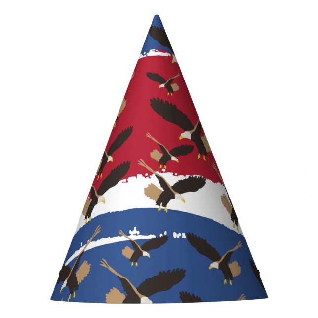 Eagle Bird USA Patriotic American Flag Partyhütchen (Vorderseite)