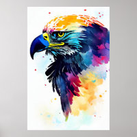 Eagle Bird Wild Nature Animal Color Art Malerei