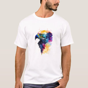Eagle Bird Wild Nature Tierfarben Kunst, Dichtung T-Shirt