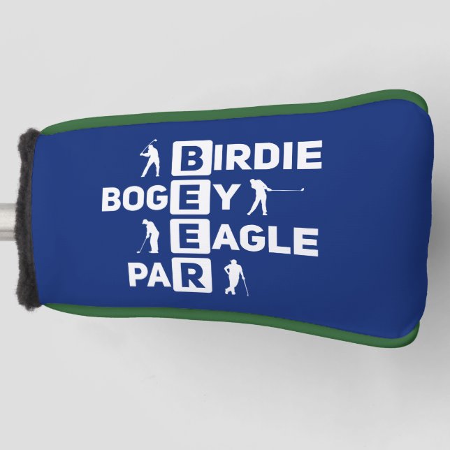 Eagle Birdie Par Bogey Beer witzig Golf Headcover (Vorderseite)