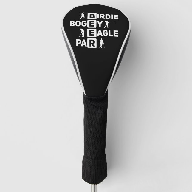 Eagle Birdie Par Bogey Beer witzig Golf Headcover (Vorderseite)