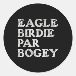 Eagle Birdie Par Bogey Funny Golf Runder Aufkleber