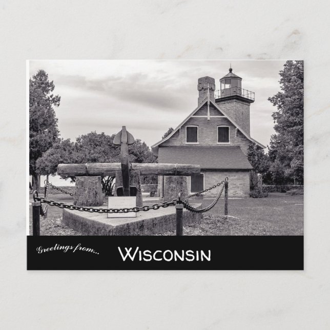 Eagle Bluff Lighthouse Door Landkreis Wisconsin Postkarte (Vorderseite)