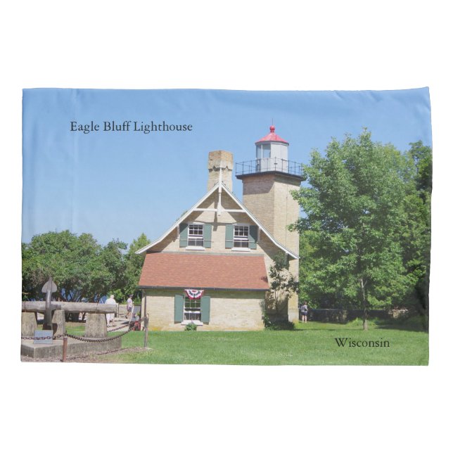 Eagle Bluff Lighthouse Kissen Kissenbezug (Rückseite)